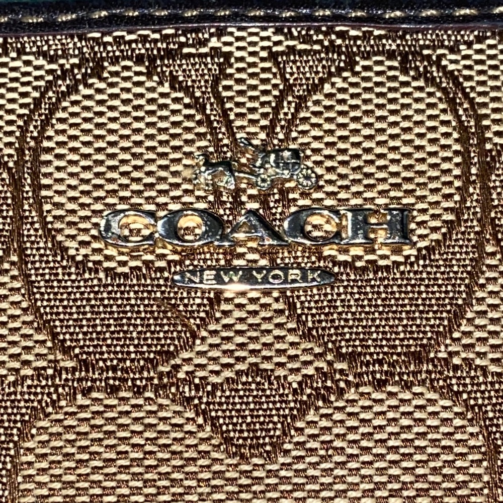 COACH Mini Wallet Zip Coin Case Card Case Women’s s Brown 🔥 - Picture 2 of 4
